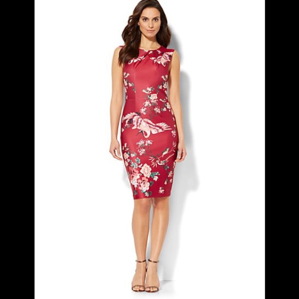 NY&CO printed red dress